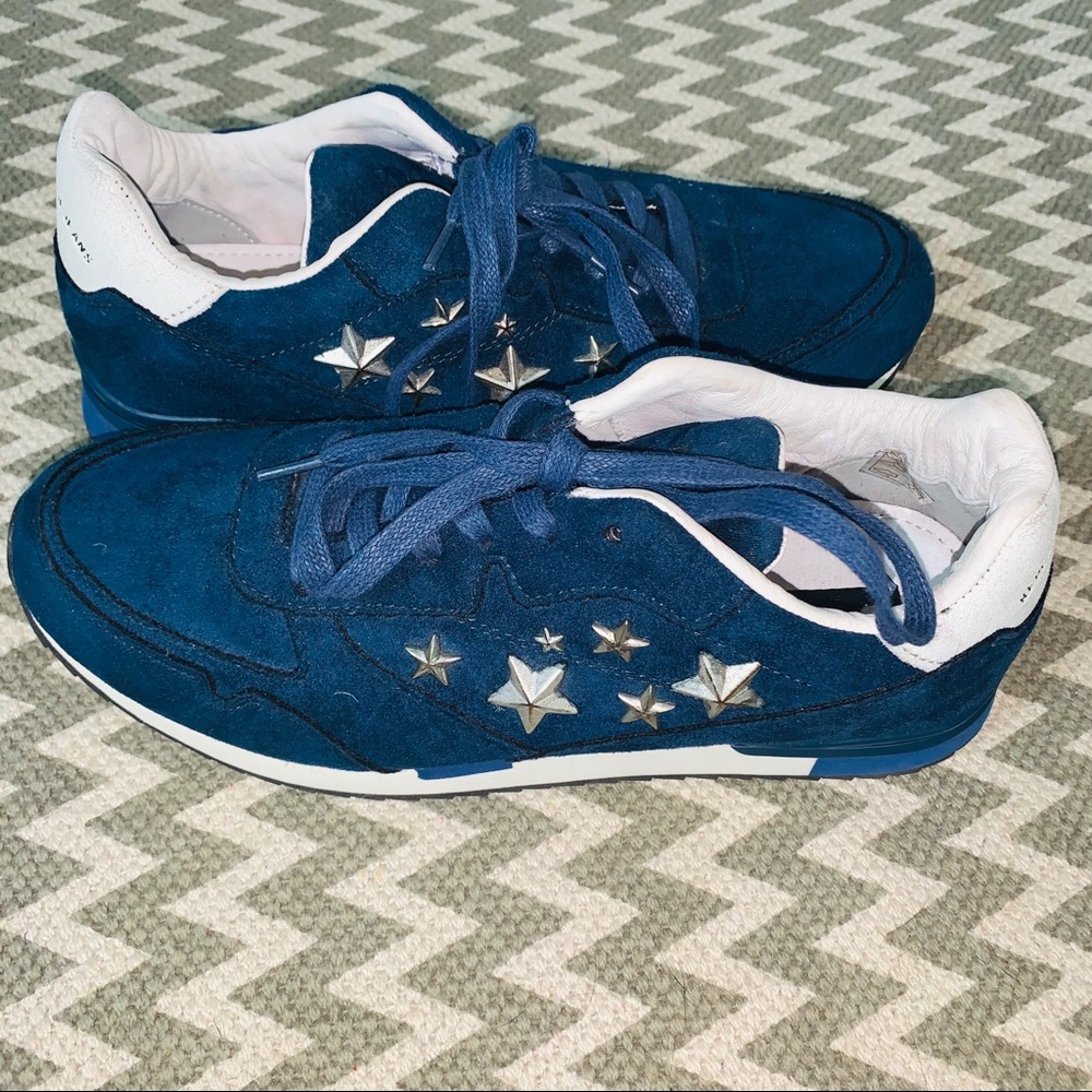 Replay Blue Jeans Vintage Designer Mens Trainers